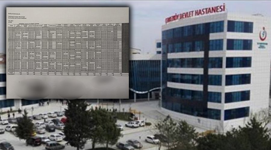 Çerkezköy Devlet Hastanesi bu defa da mesai vurgunuyla gündemde