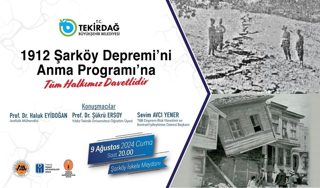 Şarköy depreminin 112. yılı anısına anma programı düzenlenecek