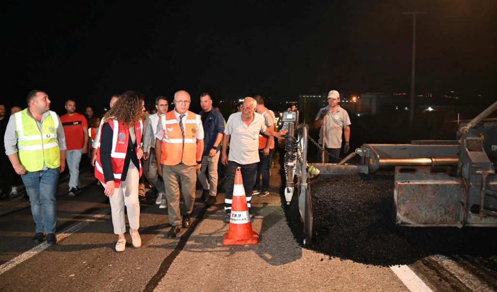 Yüceer, asfalt çalışmalarını yerinde inceledi