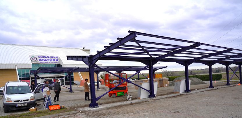 Carport Modeli GES kurulumu başladı