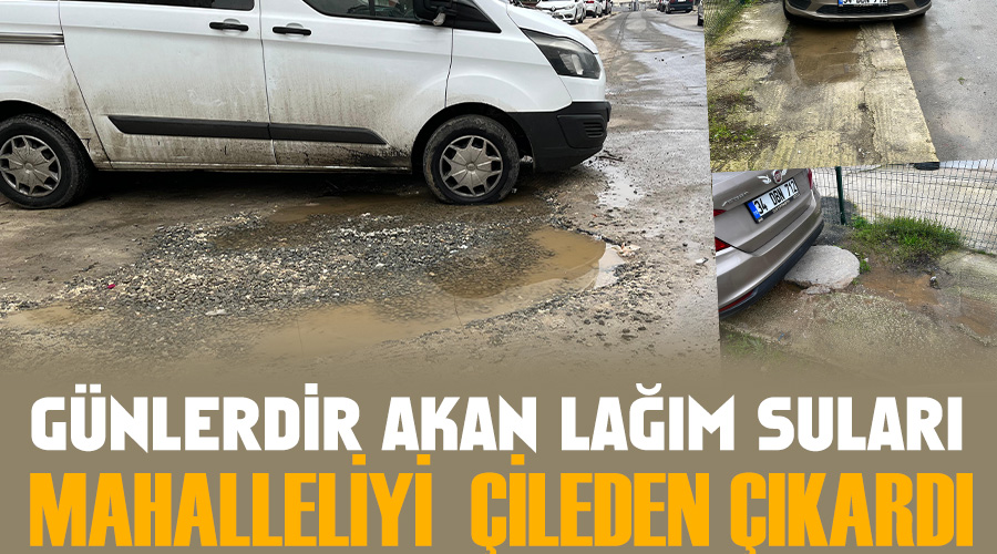 Günlerdir akan lağım suları mahalleliyi çileden çıkardı