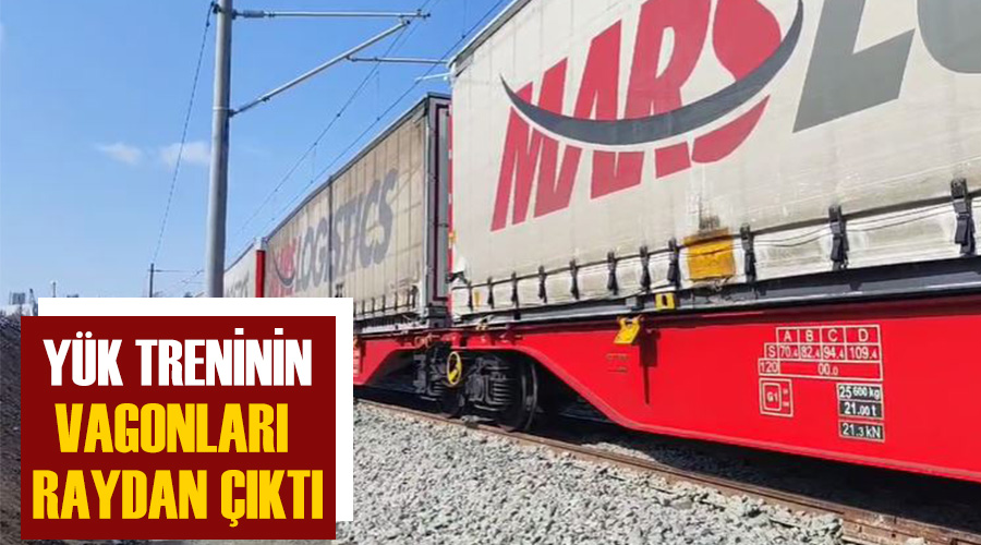 Yük treninin vagonları raydan çıktı