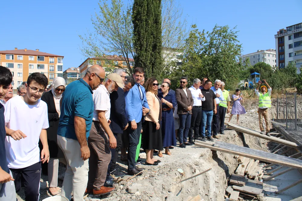 Serkan-Müjgan Karagöz Camisinin temeline ilk harç atıldı