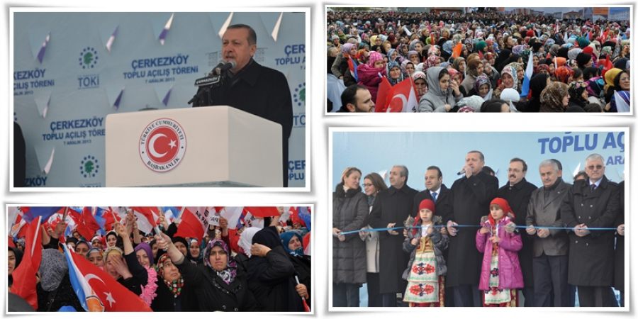  Başbakan Erdoğan Çerkezköy’e çıkarma yaptı