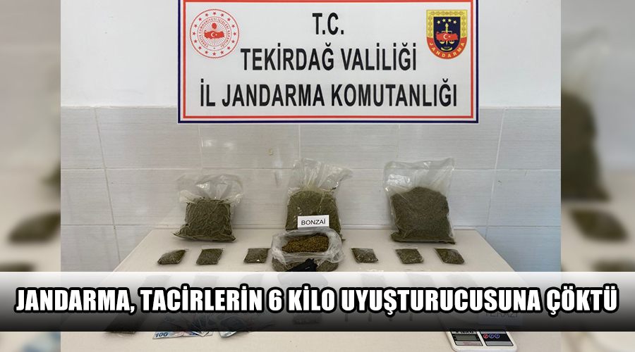Jandarma, tacirlerin 6 kilo uyuşturucusuna çöktü
