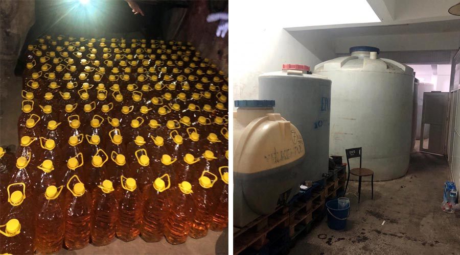 Sirke fabrikasında 89 ton kaçak şarap ele geçirildi